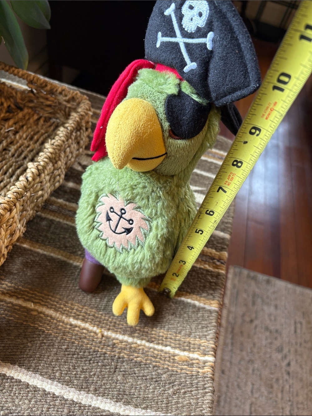 Disney Pirates of the Caribbean Peg Leg Pete Parrot Plush - Picture 7 of 7